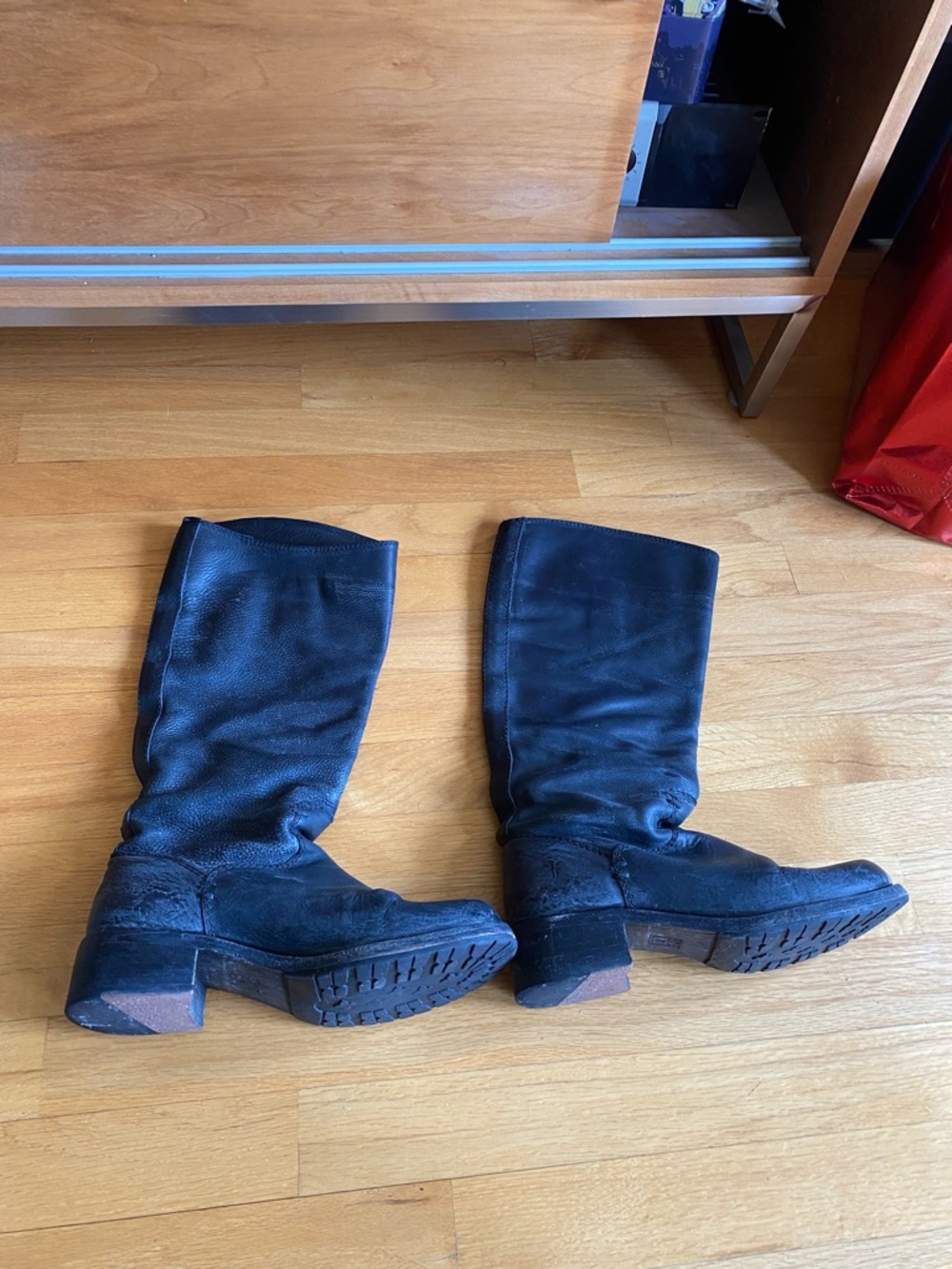Frye Black Mid-Calf Leather Boots